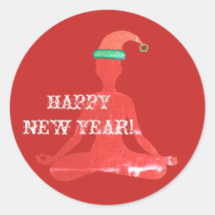 Etiqueta redonda clássica, lustrosa