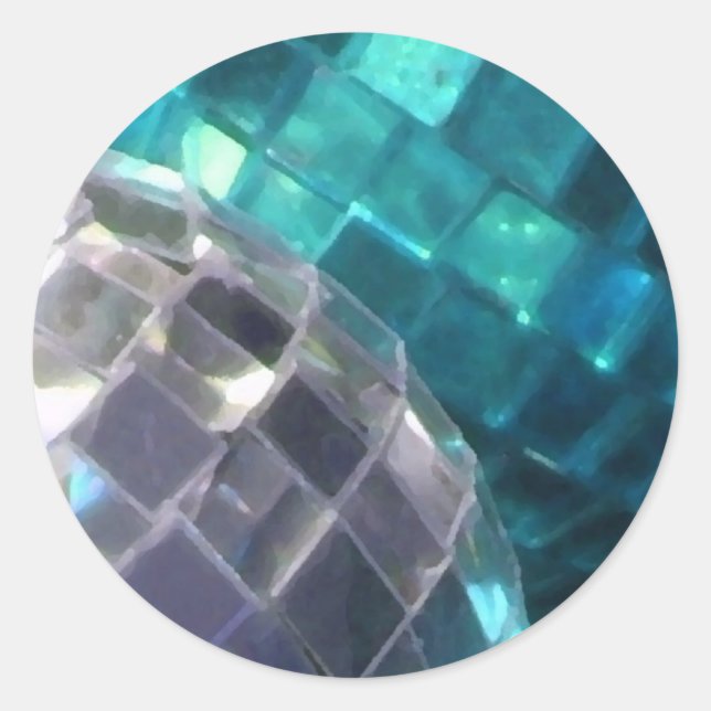 Etiqueta redonda com detalhes Blue Baubles (Frente)