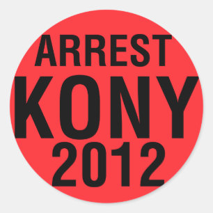Etiqueta redonda da apreensão KONY 2012