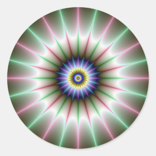 Etiqueta redonda da estrela do pulso de disparo