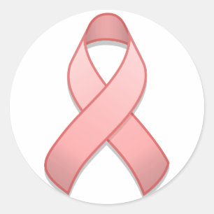 Etiqueta redonda da fita cor-de-rosa da