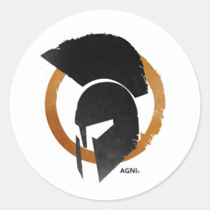 Etiqueta redonda de AGNI