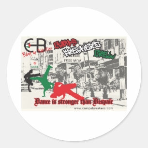 Etiqueta redonda de Breakerz dos acampamentos