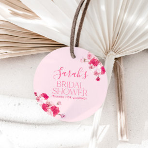 Etiqueta Redonda de Favor de Chá de Noiva Floral R