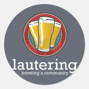 Etiqueta redonda de Lautering - folha