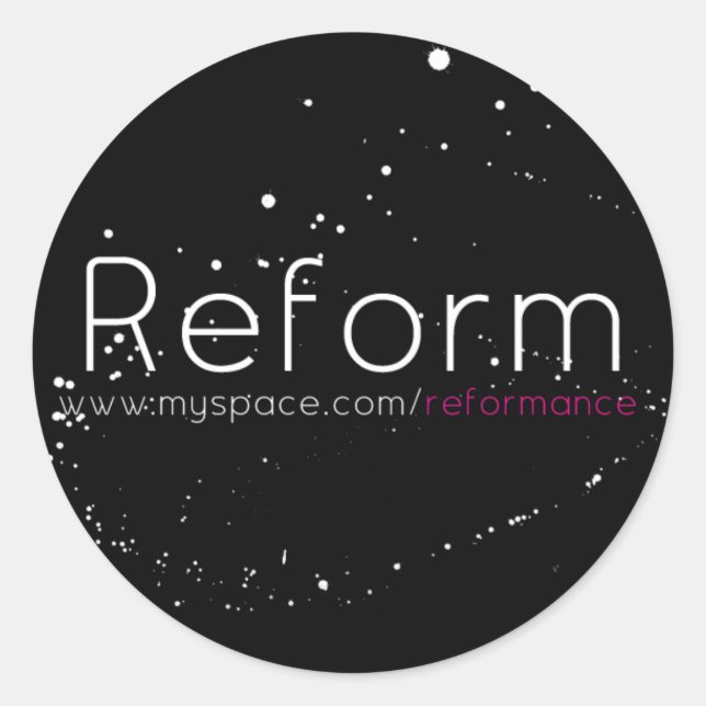 Etiqueta redonda de MySpace (Frente)