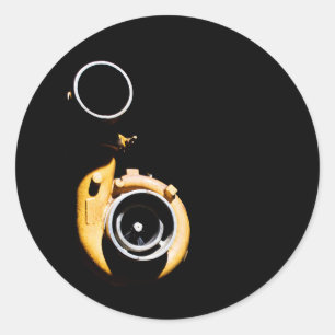 Etiqueta redonda de Turbo e de mecânico, lustrosa