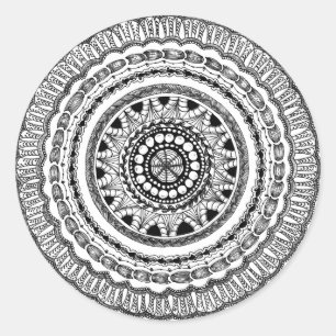 Etiqueta redonda de Zendala "Queste"