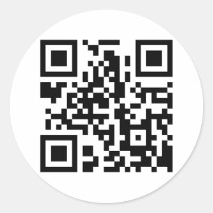 Etiqueta redonda do código de QR