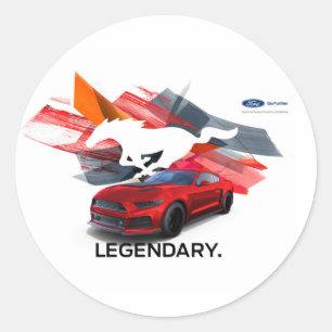 Etiqueta redonda do Customizer do mustang