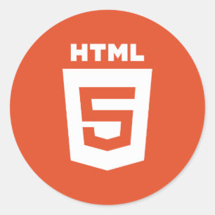 Etiqueta redonda do logotipo do HTML 5