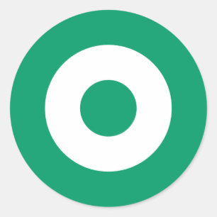 Etiqueta redonda verde da modificação