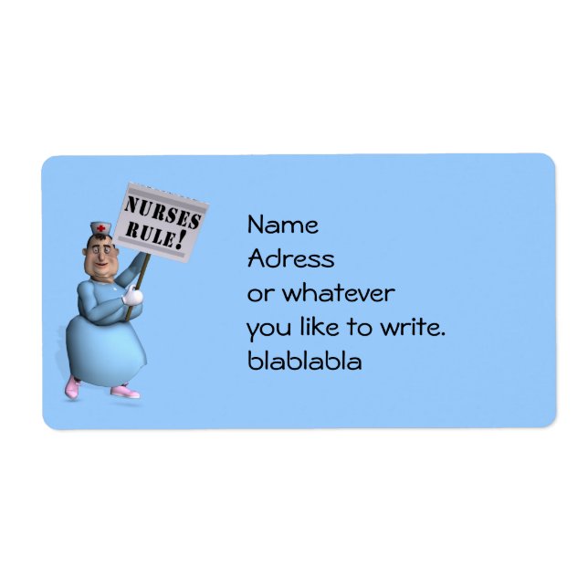 Etiqueta Regra das Enfermeiras! (Frente)