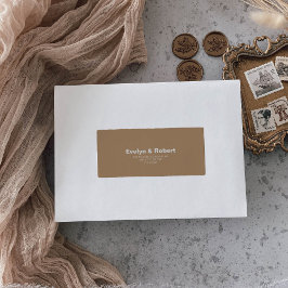 Etiqueta Regresso Formal Marrom Minimalista Elegante