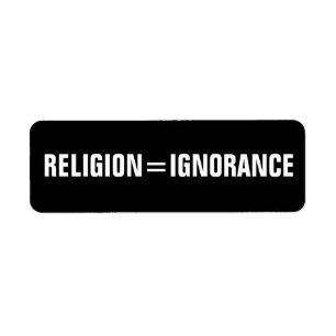 Etiqueta religião = ignorância