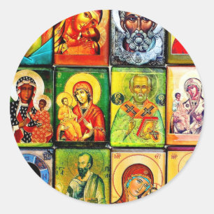 Etiqueta religiosa do tema cristão