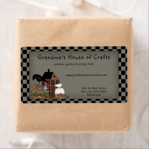 Etiqueta Remessa da Saltbox House Primitiva do País