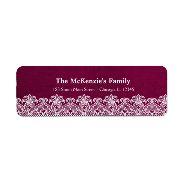 Etiqueta rendas (Maroon) (Frente)