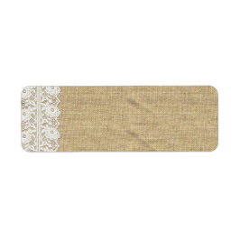 Etiqueta Rende Chic Vintage Lace e Burlap Natural Rústico