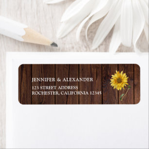 Etiqueta Rendimento do casamento russo de girassol