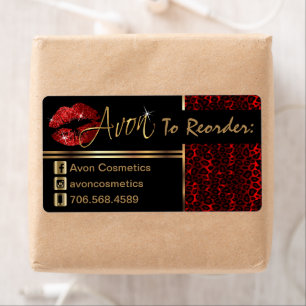 Etiqueta Reorder - Avon - Leopard & Red Glitter Lábios