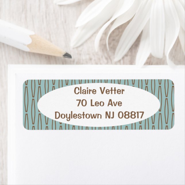 Etiqueta Repetição Geométrica Azul Pálido (Insitu)