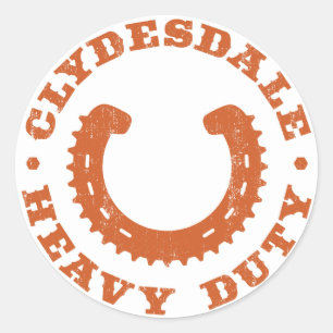 Etiqueta "resistente" de Clydesdale MTB