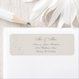 Etiqueta Resposta Formal De Casamento De Faux Embossed Wild
