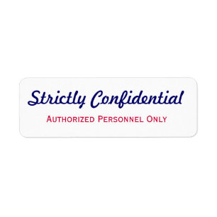 Etiqueta restrita confidencial