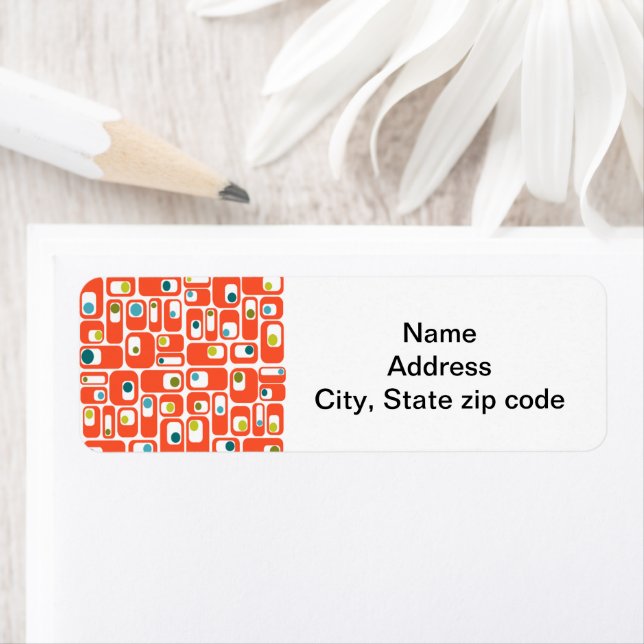 Etiqueta Retângulos Modernos do Século médio (Insitu)