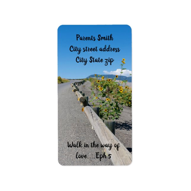 Etiqueta Retorno de flores rodoviárias da montanha ocidenta (Frente)