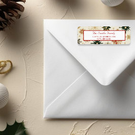 Etiqueta Retorno de inverno de Férias Fresadas de Neve Dour