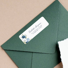 Etiqueta Retorno de Script Elegante Floral Moderno Endereça