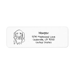 Etiqueta Retriever de Ouros Seriamente Graves em Paw