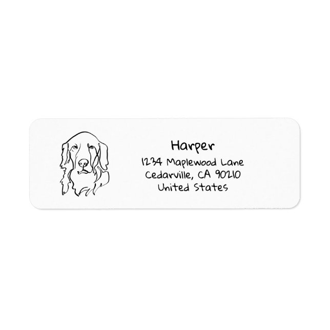 Etiqueta Retriever de Ouros Seriamente Graves em Paw (Frente)