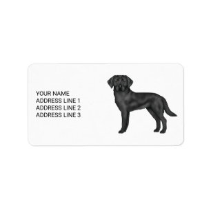 Etiqueta Retriever Labrador Retriever Lab preto e texto per