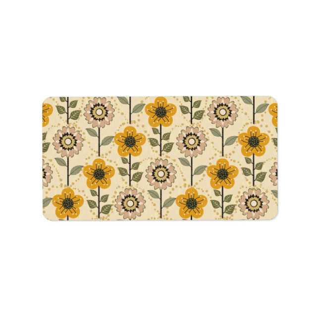 Etiqueta Retro Bloom Harmony (Frente)