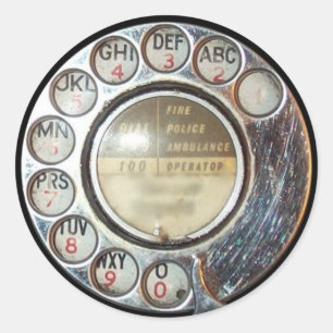 Etiqueta RETRO do SELETOR do TELEFONE