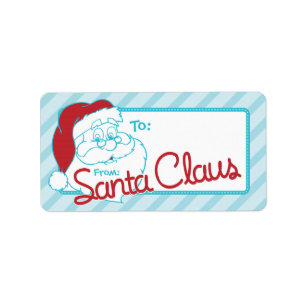 Etiqueta Retro do Tag do Natal do papai noel