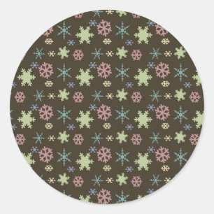 Etiqueta retro dos flocos de neve