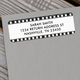 Etiqueta Retro Film Strip Address