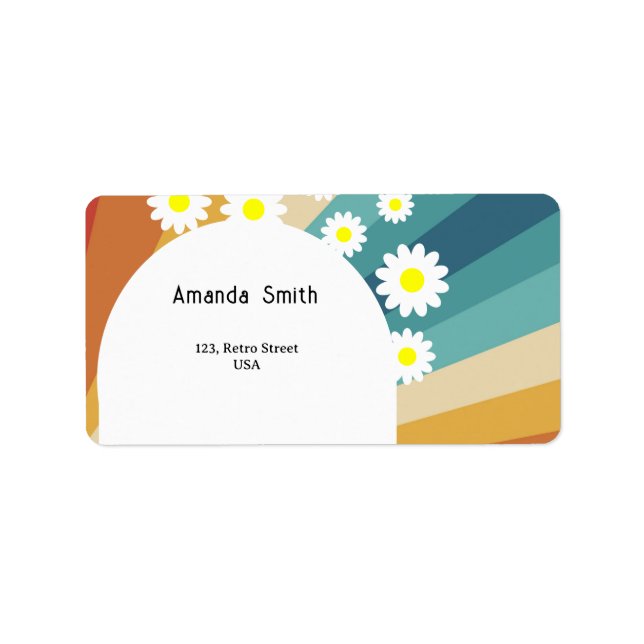 Etiqueta Retro Groovy  (Frente)