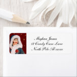 Etiqueta retro vintage Art Deco Lady Christmas Label<br><div class="desc">retro vintage Art Deco Lady Christmas label</div>