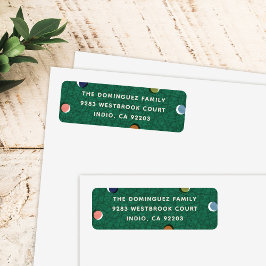 Etiqueta Retro Vintage Christmas Tree Return Address Label