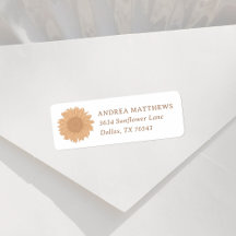 Retro Wildflower Girl Chá de fraldas Return Addres