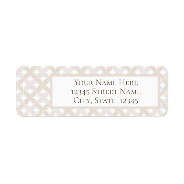 Etiqueta Return Address Label (Frente)