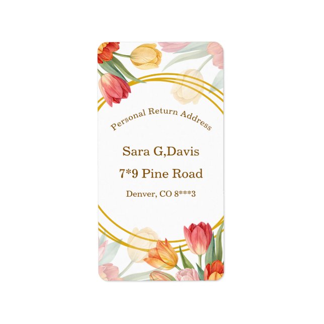 Etiqueta Return Address Label (Frente)