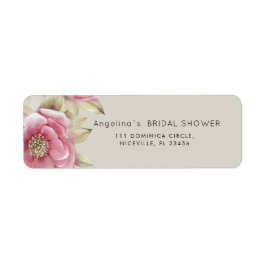 Etiqueta Return Address Labels Modern Bride Shower