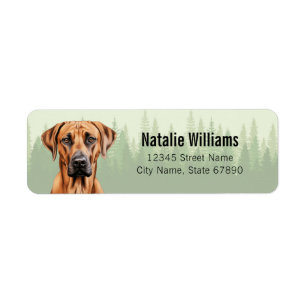 Etiqueta Rhodesian Ridgeback Dog Devolver Rótulos de Endere