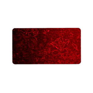Etiqueta Rich Red Floreal design Label